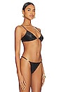 view 2 of 5 Genevieve Bikini Top in Black Satin
