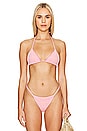 view 1 of 5 Drew Bikini Top in Pink Tweed