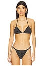 view 1 of 5 Drew Bikini Top in Black Tweed