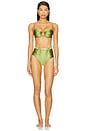 view 4 of 5 Kayla Bikini Bottom in Moss