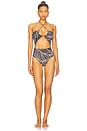 view 1 of 3 Amal Full-piece Swimsuit in Navy Palm
