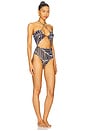 view 2 of 3 Amal Full-piece Swimsuit in Navy Palm