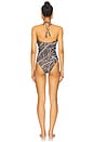 view 3 of 3 Amal Full-piece Swimsuit in Navy Palm