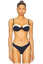 view 1 of 5 Georgie Bikini Top in Textured Navy