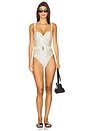 view 1 of 4 Freya Full Piece Swimsuit in Ivory Domino