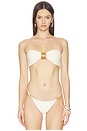 view 1 of 5 Anto Bandeau Bikini Top in Pebble