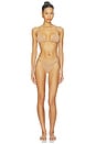 view 4 of 5 Zack Bikini Bottom in Gold Shimmer