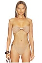 view 1 of 5 Hailey Bikini Top in Gold Shimmer