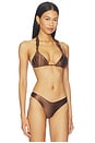 view 2 of 5 Leni Triangle Bikini Bottom in Cocoa