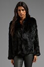 view 2 of 5 Bianca Fur Poncho in Black