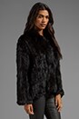 view 3 of 5 Bianca Fur Poncho in Black