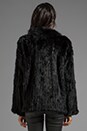 view 4 of 5 Bianca Fur Poncho in Black