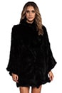 view 2 of 6 Kimono Elijah Rabbit Fur Coat in Black