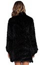 view 4 of 6 Kimono Elijah Rabbit Fur Coat in Black