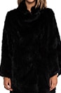 view 6 of 6 Kimono Elijah Rabbit Fur Coat in Black