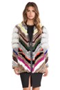 view 2 of 6 Tarra Rabbit and Coyote Fur Jacket in Multi