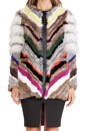 view 6 of 6 Tarra Rabbit and Coyote Fur Jacket in Multi