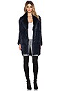 view 1 of 4 MANTEAU EN FOURRURE DE COYOTE ET LAPIN HOLLAND in French Navy