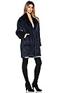 view 3 of 4 MANTEAU EN FOURRURE DE COYOTE ET LAPIN HOLLAND in French Navy