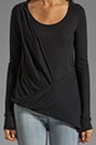 view 3 of 3 Shane Drape Long Sleeve in Black