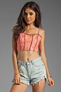 view 1 of 4 Candice Tropical Crop Top in Tangerine