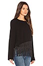 view 2 of 4 Hudson Fringe Top in Black