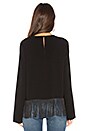 view 3 of 4 Hudson Fringe Top in Black