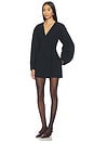 view 2 of 4 Norna Polished Crepe Mini Dress in Black