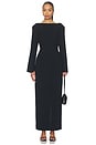 view 1 of 4 x Coco Norna Polished Crepe Maxi Dress in Black