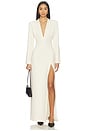 view 1 of 5 Lovise Polished Crepe Maxi Dress in Ivory