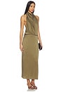 view 1 of 5 ROBE EN SOIE FRIDA in Olive