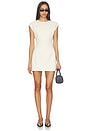 view 2 of 5 x Jasmine Tookes Irene Classic Suiting Sculpted Mini Dress in Ivory