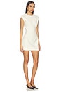 view 3 of 5 x Jasmine Tookes Irene Classic Suiting Sculpted Mini Dress in Ivory