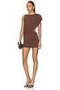 view 3 of 5 Thea Mini Dress in Chocolate Brown