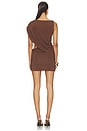 view 4 of 5 Thea Mini Dress in Chocolate Brown