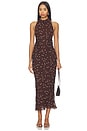 view 1 of 4 MALENE ドレス in Chocolate Dot