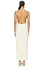 view 4 of 4 x Blake Evin Dani Polished Crepe Maxi Dress in Ivory