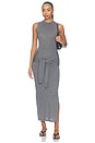 view 1 of 5 Hadyn Wrap Sleeve Dress in Grey
