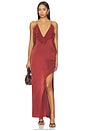 view 2 of 4 Emilia Washed Silk Gown in Brandy