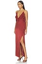 view 4 of 4 Emilia Washed Silk Gown in Brandy