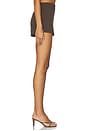 view 3 of 7 Naftali Polished Crepe Mini Shorts in Ganache