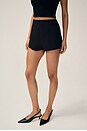 view 3 of 9 Naftali Polished Crepe Mini Shorts in Black