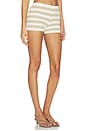 view 2 of 7 Cydnee Striped Knit Short in Ivory & Olive Multi