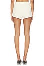 view 4 of 7 Naftali Polished Crepe Mini Short in Ivory