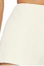 view 6 of 7 Naftali Polished Crepe Mini Short in Ivory