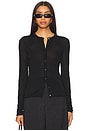 view 1 of 4 Alexander Sheer Knit Cardigan in Black