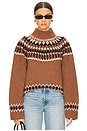 view 1 of 4 Cait Fair Isle Sweater in Brown Multi