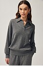 view 1 of 7 Hansen Wool Cashmere Sweater in Dark Heather Grey