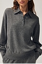 view 5 of 7 Hansen Wool Cashmere Sweater in Dark Heather Grey