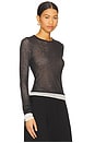 view 2 of 8 Harlow Knit Top in Black & Cream